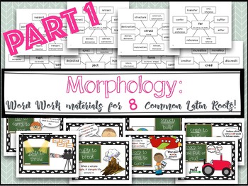 Preview of Morphology: Word Work & Reading Passages for 8 Common Latin Roots *PART 1*