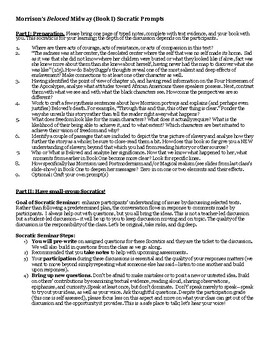 Preview of Morrison's Beloved Midway (Book I) Socratic Activity (prompts, process, rubric)