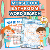 Morse Code Alphabet "Bathroom" Word Search Games Activities