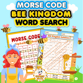 Morse Code Alphabet "Bee Kingdom" Word Search Puzzles Activities