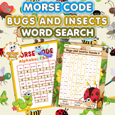 Morse Code Alphabet "Bugs and Insects" Word Search Games A