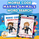Morse Code Alphabet "Marine Animals" Word Search Puzzles A