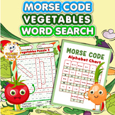 Morse Code Alphabet "Vegetables" Word Search Puzzles Activities