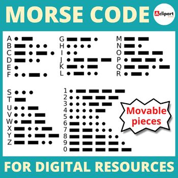Morse Code Cliparts Alphabets And Numbers 150 Dpi By A Clipart Store