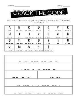 Preview of Morse Code: Crack the Code
