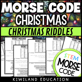 Preview of Morse Code Crack the Code Christmas Riddles and Jokes Activity Worksheets