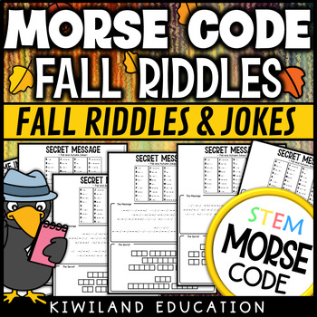 Preview of Morse Code Crack the Code Fall and Autumn Riddles and Jokes Activity Worksheets