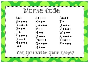 Morse Code Worksheets Teaching Resources Teachers Pay Teachers