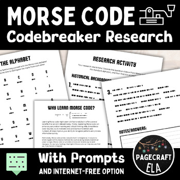 Preview of Morse Code Study Activity | Codebreaker for Booklet-Based or Internet Research