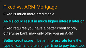 Preview of Mortgages/Home Loans - Introduction, Best Match, Research, Calculator Practice