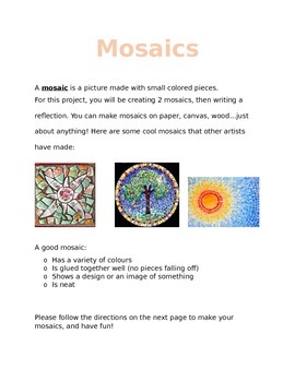 Preview of Mosaic Art Project