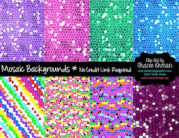 Mosaic Backgrounds: 50 Shades Of... For Commercial Use by Tracee Orman