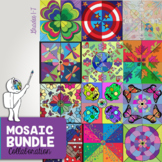 Mosaic Holiday Bundle - Collaborative Coloring Sheets - Co