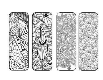 Mosaic Tile Patterns Coloring Bookmarks Geometric Coloring