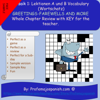 Preview of Mosaik 1 - Lektion A und B: Crossword Puzzles (Free Sample)
