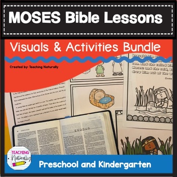 Preview of Moses Bible Lessons and Activities Bundle (Parts 1-6)