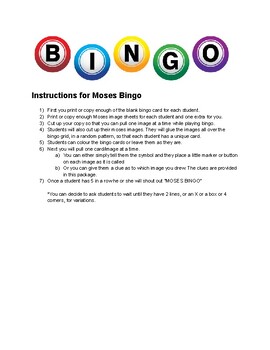 Preview of Moses Bingo
