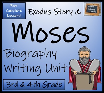 Preview of Moses Biography Writing Unit | 3rd Grade & 4th Grade