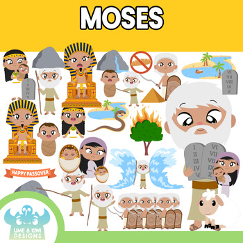 Preview of Moses Clipart (Lime and Kiwi Designs)