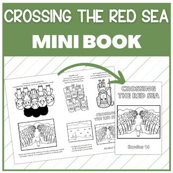 Preview of Moses Crosses the Red Sea, Bible Crafts, Sunday School lessons, Mini Book