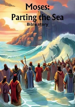 Preview of Moses Parting the Sea bible story for kids