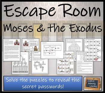 Preview of Moses and The Exodus Story Escape Room Activity