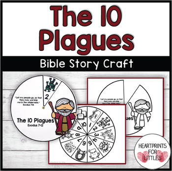 Moses and the 10 Plagues Bible Craft, 10 Plagues Wheel, Sunday School Craft
