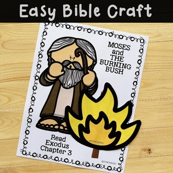 Preschool Bible Lesson Kids Moses and the Burning Bush Craft