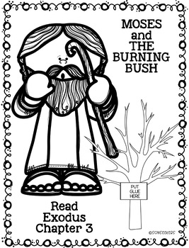 Preschool Bible Lesson Kids Moses and the Burning Bush Craft | Exodus
