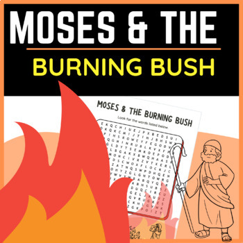 Preview of Moses and the Burning Bush Bible Word Search