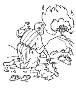 burning bush coloring pages