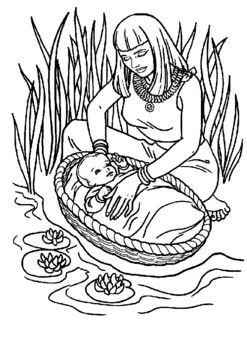 Moses As A Baby Coloring By Mrfitz Teachers Pay Teachers