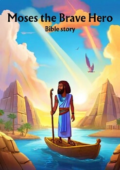 Preview of Moses the Brave Hero bible story for kids