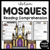 Mosques Reading Comprehension Worksheet Muslim Islam