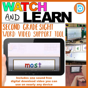 Preview of Most | Watch & Learn Sight Words, Second Grade Sight Word Support Resource