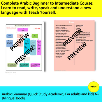 Preview of Most Common Arabic Words For Adults and Kids 6+ Arabic Grammar Part 4
