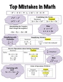 Most Common Mistakes in Math Handout