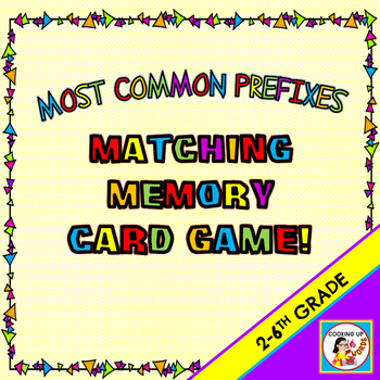 Preview of Most Common Prefixes Matching Memory Card Game!