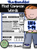 Most Common Words Activity Sheets: Lists 1-14