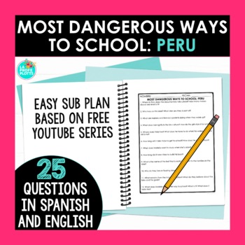 Preview of Most Dangerous Ways to School Peru Questions in Spanish and English