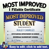 Most Improved Certificate 2