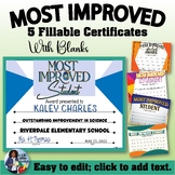 Most Improved Certificates Set