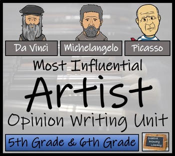 Preview of Most Influential Artist Opinion Writing Unit | 5th Grade & 6th Grade