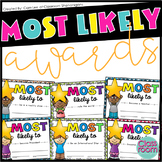 Most Likely To… Students Awards {End of the Year} EDITABLE!