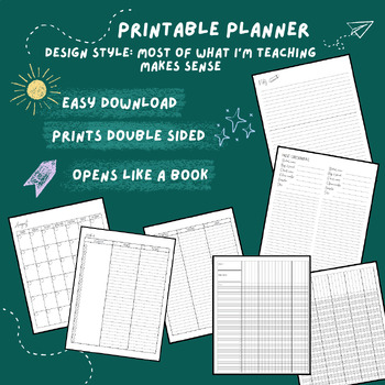 Preview of Most of What I'm Teaching Makes Sense - MASTER PLANNER