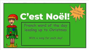 Preview of Mot du Jour pour Noël