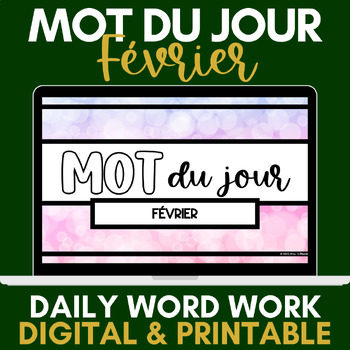 Preview of Mot du jour | French Daily Word Work | February | Février