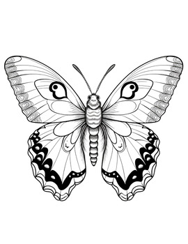 Preview of Moth Coloring Sheet (2)