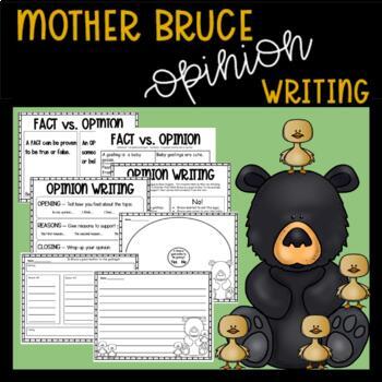 Preview of Mother Bruce Opinion Writing Graphic Organizer Text Evidence Anchor Charts