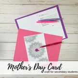 Mother’s Day Card Craft for Secondary Students